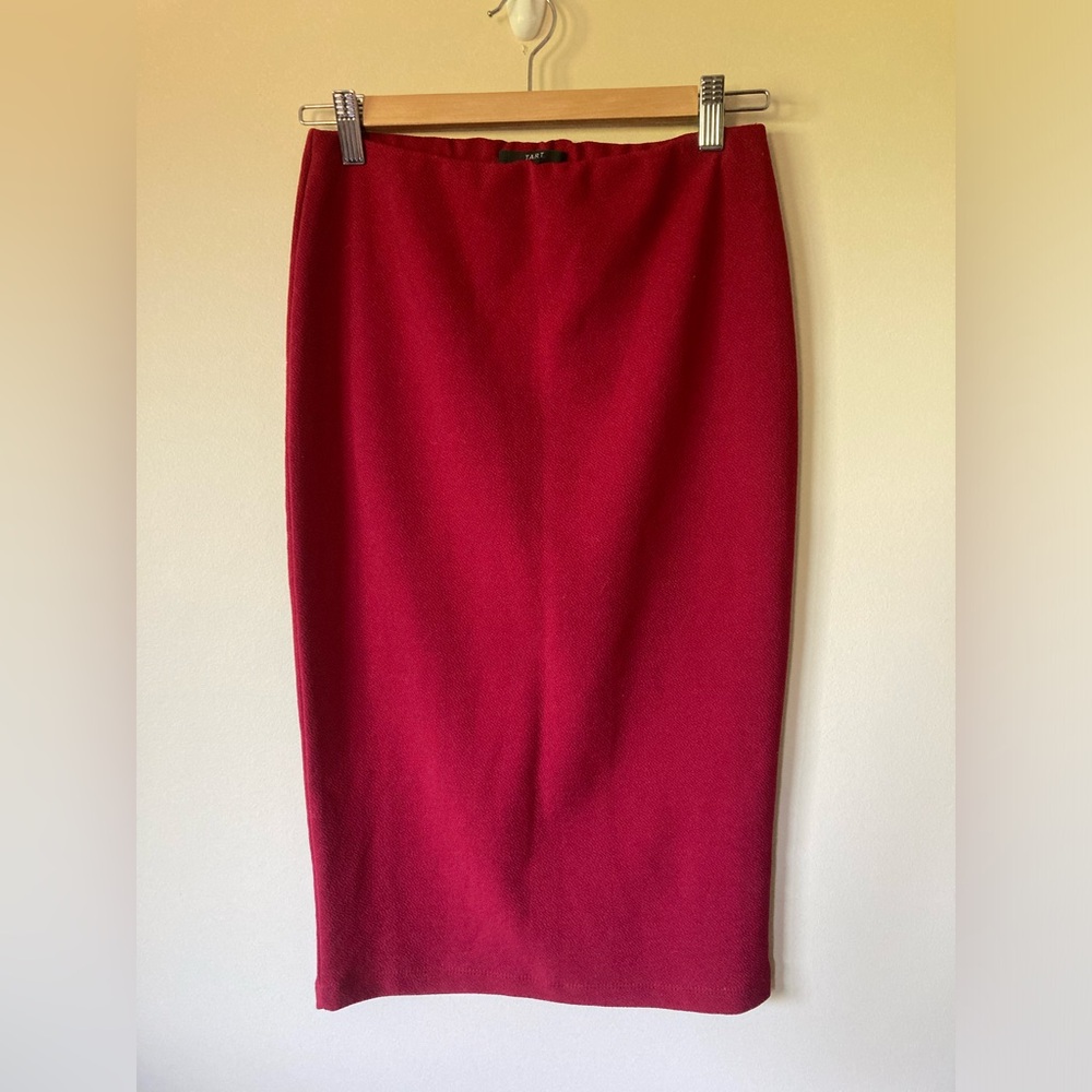 Tart Vibrant Red Pencil Skirt